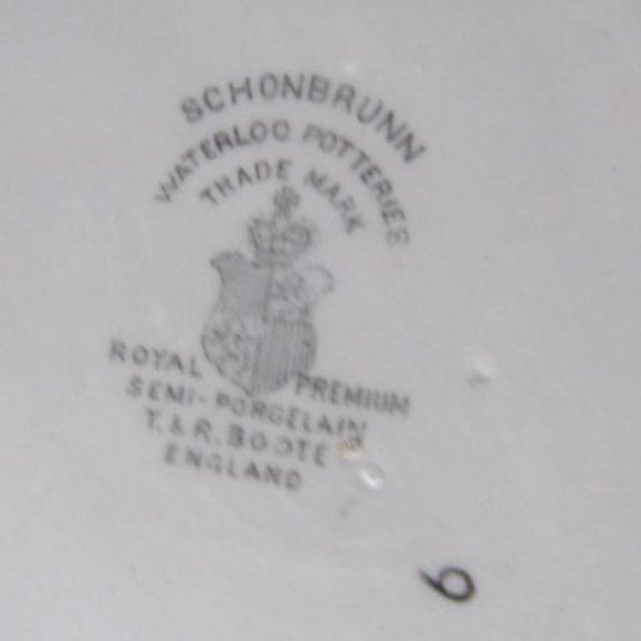 T & R Boote Waterloo Potteries transferware Schonbrunn White Ironstone Covered - Picture 5 of 9